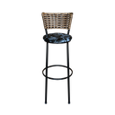 Ver imagem 3 de Banqueta Alta Para Cozinha Ratan Cappuccino Preta Estofado Floral  Floral 