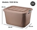 Ver imagem 2 de Caixa Organizadora Container 50 Trava/roda Plasnorthon