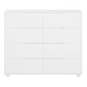 Ver imagem 3 de Cômoda Doble 8 Gavetas Branco Fosco - Móveis Albatroz