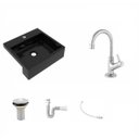 Ver imagem 2 de Kit Cuba XQ395 Torneira 1198 Metal Válvula 1 Polegada Sifão PVC Flexível Compace