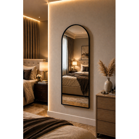 Espelho Decorativo com Couro Sofisticada para Ambientes Refinados