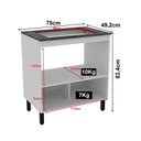 Ver imagem 5 de Balcão Cozinha Cooktop 4 Bocas Branco com 1 Porta Basculante e Nicho para Forno ou Forno-microondas