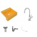 Ver imagem 2 de Kit Cuba XQ395 Torneira 1198 Metal Válvula 1 Polegada Sifão Cromado Flexível Compace