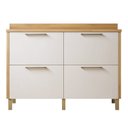 Ver imagem 2 de Balcão para Cozinha 4 Gavetas 120cm em MDF Nobre Bege/Cinamomo/Off White