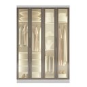 Ver imagem 5 de Guarda-Roupa Casal Modulado Reflecta 4 Portas com LED 3 Gavetas 100% MDF Cairo Branco/Neve