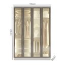 Ver imagem 3 de Guarda-Roupa Casal Modulado Reflecta 4 Portas com LED 3 Gavetas 100% MDF Cairo Branco/Neve