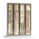 Ver imagem 2 de Guarda-Roupa Casal Modulado Reflecta 4 Portas com LED 3 Gavetas 100% MDF Cairo Branco/Neve