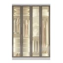 Ver imagem 1 de Guarda-Roupa Modulado Reflecta 4 Portas com LED 3 Gavetas 100% MDF Cairo