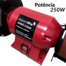 Moto Esmeril de Bancada 6 Pol com Lixadeira de Cinta 250w Profissional Importway Iwmelc-250 - 3