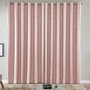 Ver imagem 1 de Cortina Turin Jacquard Semiblackout Floral 6,00x2,80m para Sala Quarto Varão 5m Ilhóses - Rosê
