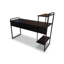 Ver imagem 5 de Mesa Estante Escrivaninha Home Office Prateleira 140cm Preto