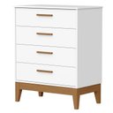 Ver imagem 6 de Guarda Roupa Infantil Flip 3 Portas com Cômoda Gaveteiro Infantil Flip Branco Acetinado - Reller