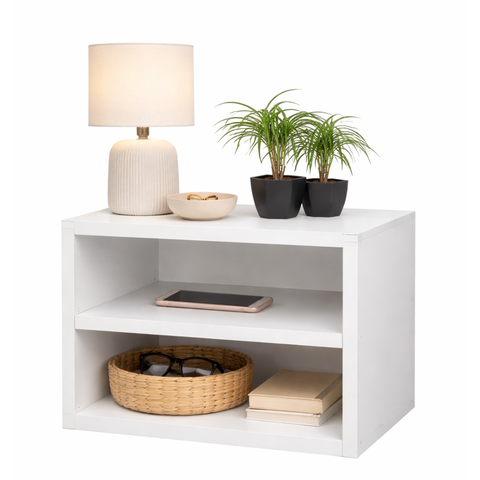 Criado Suspenso Mesinha Quarto Cama Lateral Moderna Mudo Mdf - Branco