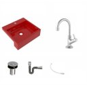 Ver imagem 2 de Kit Cuba XQ395 Torneira 1198 Metal Válvula Click 1 Polegada B Sifão Cromado Flexível Compace