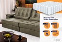 Ver imagem 4 de Sofá Retrátil Reclinável 230cm Ascari Suede Velut com molas Ensacadas - King House