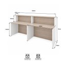 Ver imagem 5 de Conjunto 2 Balcões de Atendimento e Recepção Comercial 120x60cm para Loja, Comércio e Escritório