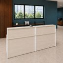 Ver imagem 2 de Conjunto 2 Balcões de Atendimento e Recepção Comercial 120x60cm para Loja, Comércio e Escritório