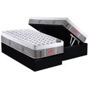 Ver imagem 1 de Cama Box Baú Solteiro: Colchão Molas Pocket Ensacadas Castor Light Stress Oxygen New Plush + Base