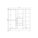 Ver imagem 3 de Guarda Roupa Casal 6 Portas e 3 Gavetas Prático Branco - Demóbile