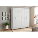 Ver imagem 7 de Guarda Roupa Casal 6 Portas e 3 Gavetas Prático Branco - Demóbile