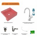 Ver imagem 3 de Kit Cuba XQ395 Torneira 1198 Metal Válvula Click 1 Polegada G Sifão Cromado Flexível Compace