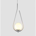 Ver imagem 6 de Kit 2 Pendentes Lustres On Drop Prata Globo de Vidro Branco