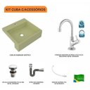 Ver imagem 3 de Kit Cuba XQ395 Torneira 1198 Metal Válvula Click 1 Polegada G Sifão Cromado Flexível Compace