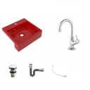 Ver imagem 2 de Kit Cuba XQ395 Torneira 1198 Metal Válvula Click 1 Polegada G Sifão Cromado Flexível Compace