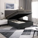 Ver mais imagens de Cama Box Baú Viúva + Colchão Paris Molas Ensacadas Pocket - 66x128x188cm - e-Shop Casa - Couro