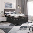 Ver imagem 7 de Cama Box Baú Viúva + Colchão Paris Molas Ensacadas Pocket - 66x128x188cm - e-Shop Casa - Couro