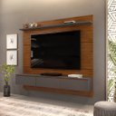Ver imagem 2 de Painel para Tv até 65 Polegadas 3 Portas Mateo Dj Móveis Freijó/cinza Urbano