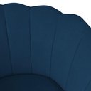 Ver imagem 3 de Poltrona Decorativa Pétala Veludo Azul Marinho Claro Pés Palito