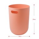 Ver imagem 2 de Lixeira Cesto de Lixo Redonda Sem Tampa com Alça 8L:ROSA