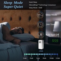 Takywep Ar-condicionado Portátil 8.000 Btu, 3 em 1 com Controle Remoto (branco) - 5