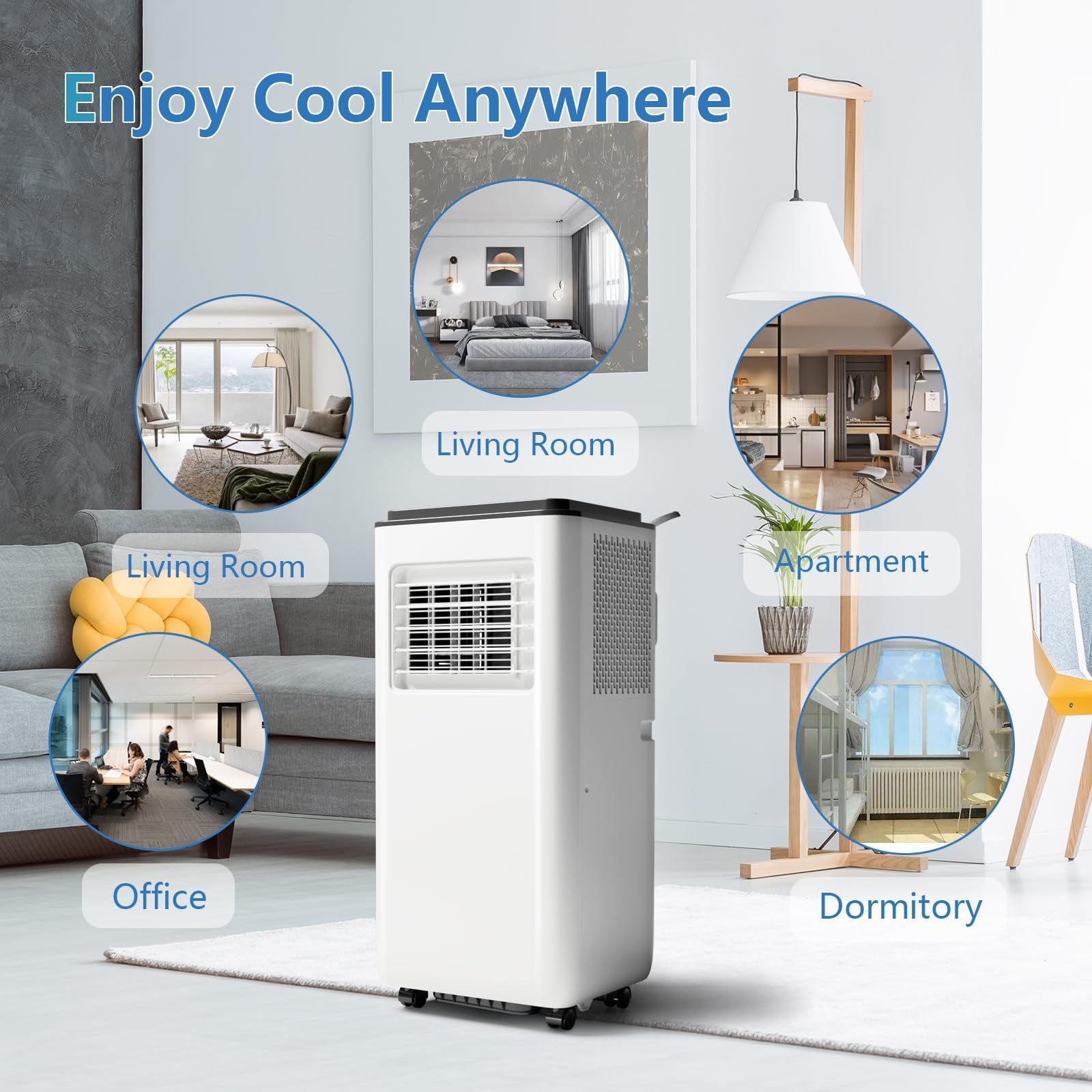 Takywep Ar-condicionado Portátil 8.000 Btu, 3 em 1 com Controle Remoto (branco) - 6