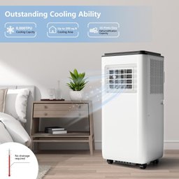 Takywep Ar-condicionado Portátil 8.000 Btu, 3 em 1 com Controle Remoto (branco) - 4