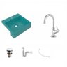 Kit Cuba XQ395 Torneira 1198 Metal Válvula Click 1 1/2 Polegada Sifão PVC Flexível Compace - 2