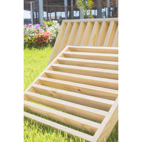 Módulo Cobogó/elemento Vazado Ripado de 50x50 Centímetros - Pensemadeiras - Natural Único