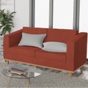 Ver imagem 2 de Kit Sofá 2 Lugares e 2 Poltronas Europa Suede Terracota ADJ Decor