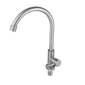 Torneira bica móvel alta aço escovado 1195