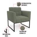 Ver imagem 4 de Sofá Namoradeira e Poltrona Industrial Preto Elisa Bouclê Menta D03 - D'Rossi