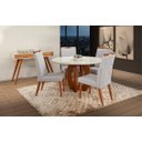 Ver imagem 1 de Mesa de jantar + 4 Cadeiras Itália Tampo Redondo 120cm A 12