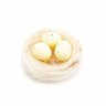 Ninho Decorativo com Ovos Bege 4x7x7 - 3 Un - 1