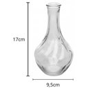 Ver imagem 3 de Vaso Vidro 9x17cm Pumpkin Lyor Vasinho Alto Transparente Jarro Flores Decoração Mesa Centro Jantar