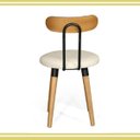 Ver imagem 2 de Kit 4 Cadeiras Pés Palito Ergonomica para Mesa de Jantar Cozinha de Madeira Estofada com Fixação