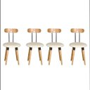 Ver imagem 1 de Kit 4 Cadeiras Pés Palito Ergonomica para Mesa de Jantar Cozinha de Madeira Estofada com Fixação