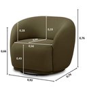 Ver imagem 3 de Poltrona Orgânica Giratòria Decorativa Bell Verde Lansofbr