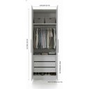 Ver imagem 4 de Guarda-roupa Modular 2p com 3 Gav 1010 Carvalho