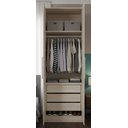 Ver imagem 1 de Guarda-roupa Modular 2p com 3 Gav 1010 Carvalho