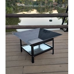 Lareira Externa 60cm Aquecedor - Jardim Fire Pit a Lenha - 10